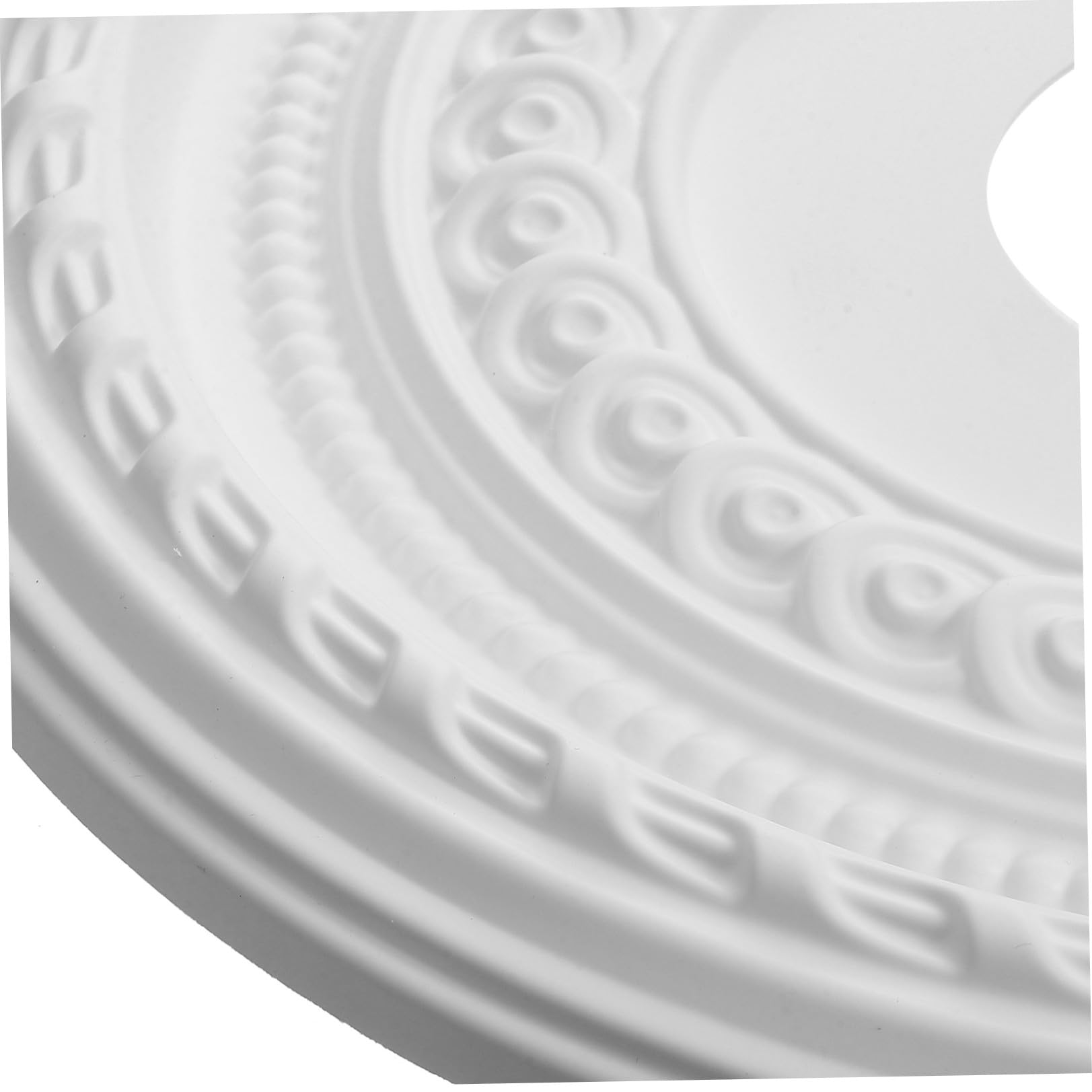 Medaglione da Soffitto Decorativo in Pu Bianco per Lampadari Moderni, Facile da Installare Alta Durata, per Illuminazione Casa ed Ufficio