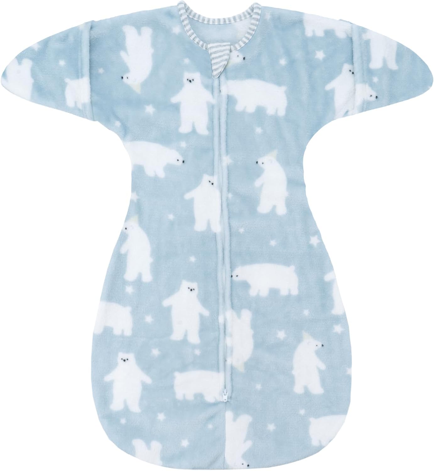 ZIGJOY Fleece Swaddle Sleep Sack 3-6 Months 2.5TOG Winter Baby Swaddle
