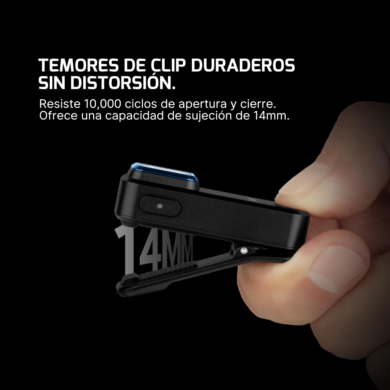 OLIGHT Oclip Linterna EDC Recargable de Clip de Bolsillo 300LM Compacta Conveniente Carga USB C Magnética Portátil para Trabajo Nocturno Herramienta Negro