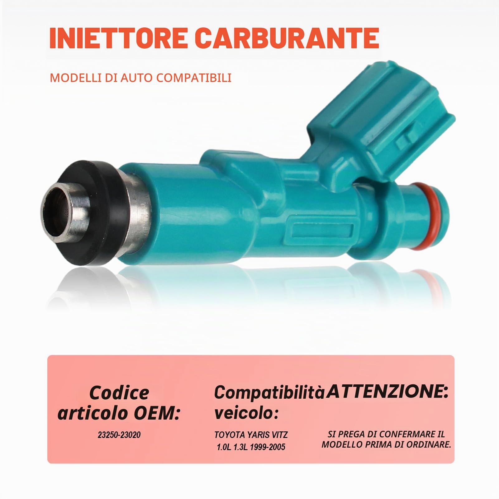4 x iniezione Fuel Injector per Toy-ota Yaris Vitz 1,0 l 1,3 l 1999-2005 23250-23020 Iniettore carburante