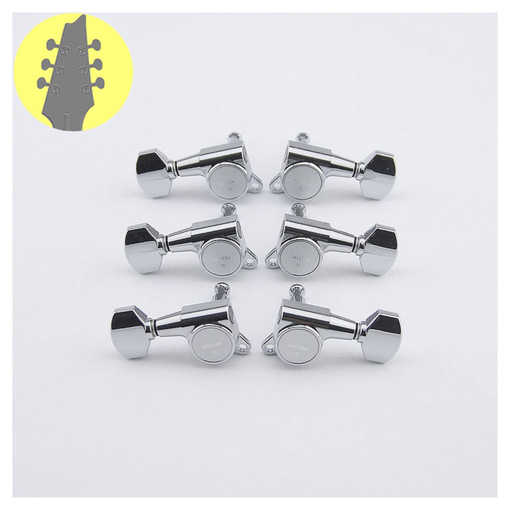 Tuner gitarowy 1 zestaw 6/7/8 strun Oryginalne oryginalne głowice gitarowe Tunery do gitary elektrycznej (rozmiar: CR R3 i L3)
