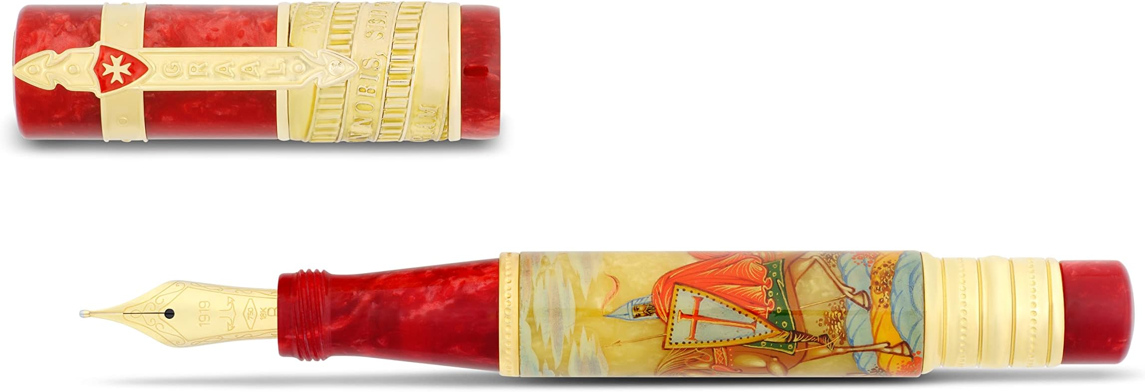 Ancora Limited Edition Graal 18K Gold Nib Fountain Pen Cartridge Converter Filler Only 88 pieces were exclusively Hand Made in Italy Since 1919 Each pen is numbered and comes with a Gift Box