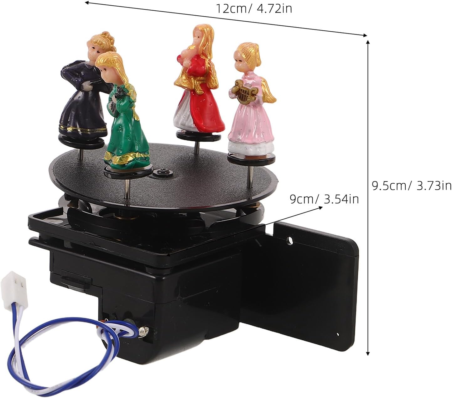 Garneck Cuckoo Clock Decorative Rotating Platform Replacement Part Lightweight Silent Rotation Module for DIY Animated Clock Figure Drive Assembly Easy Installation Noise Reduction Fluid