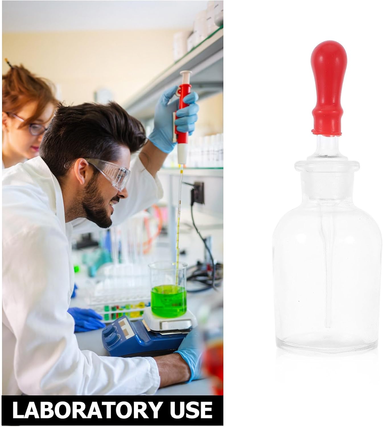 10pcs 60ml Glass Dropper Bottles with Glass Pipette, Mini Dropper Bottles for Essential Oils, Lab Liquids, and Travel Use