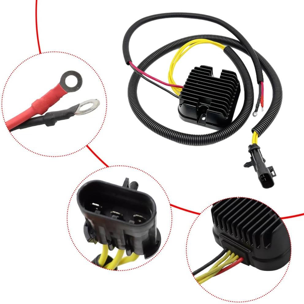 Black Voltage Rectifier Regulator 54014543, 2208110, 4012678, 4014405, 4014543, 4015214, 4015230, 4015232 Compatible with Polaris Sportsman 570 Touring 2014-2018 X2 570 2015-2018, 1pc