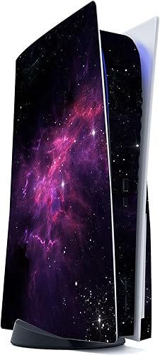 Miniatura 3 de PlayVital Purple Nebula - Juego completo de calcomanías para consola PS5 Disc Edition, calcomanía de vinilo para controlador PS5 y estación de
