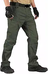 Calça cargo masculina tática masculina para acampamento ao ar livre, trilhas, ajuste solto