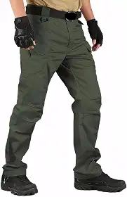 Calça cargo masculina tática masculina para acampamento ao ar livre, trilhas, ajuste solto