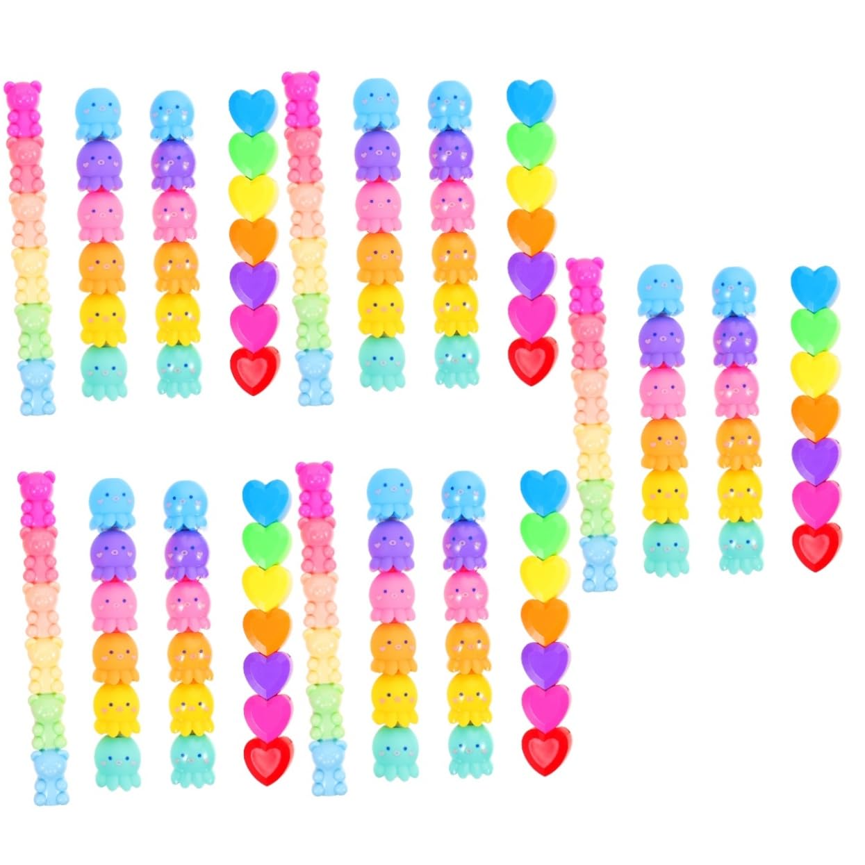 Housoutil 125 Pièces Stylos Détachables Kawaii Accessoires de Marqueur pour Étudiants et Bureau
