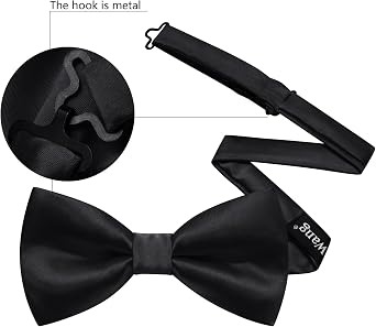 Barry.Wang Bow Ties for Men Pre-tie Bowtie Set Silk Handkerchief Cufflinks