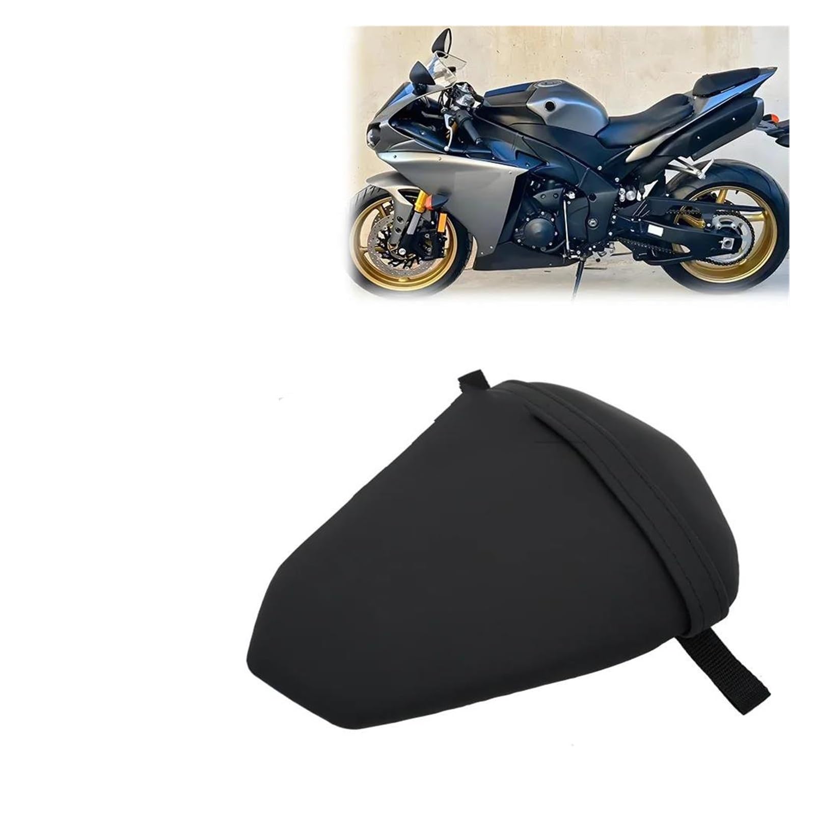 Cuscino Per Il Sedile Posteriore Del Passeggero Nero Per Moto | Sella Moto Comfort Per YZF 1000 R1 2009-2014 2010 2011 2012 2013 Sollievo Dallo Stress Spinale