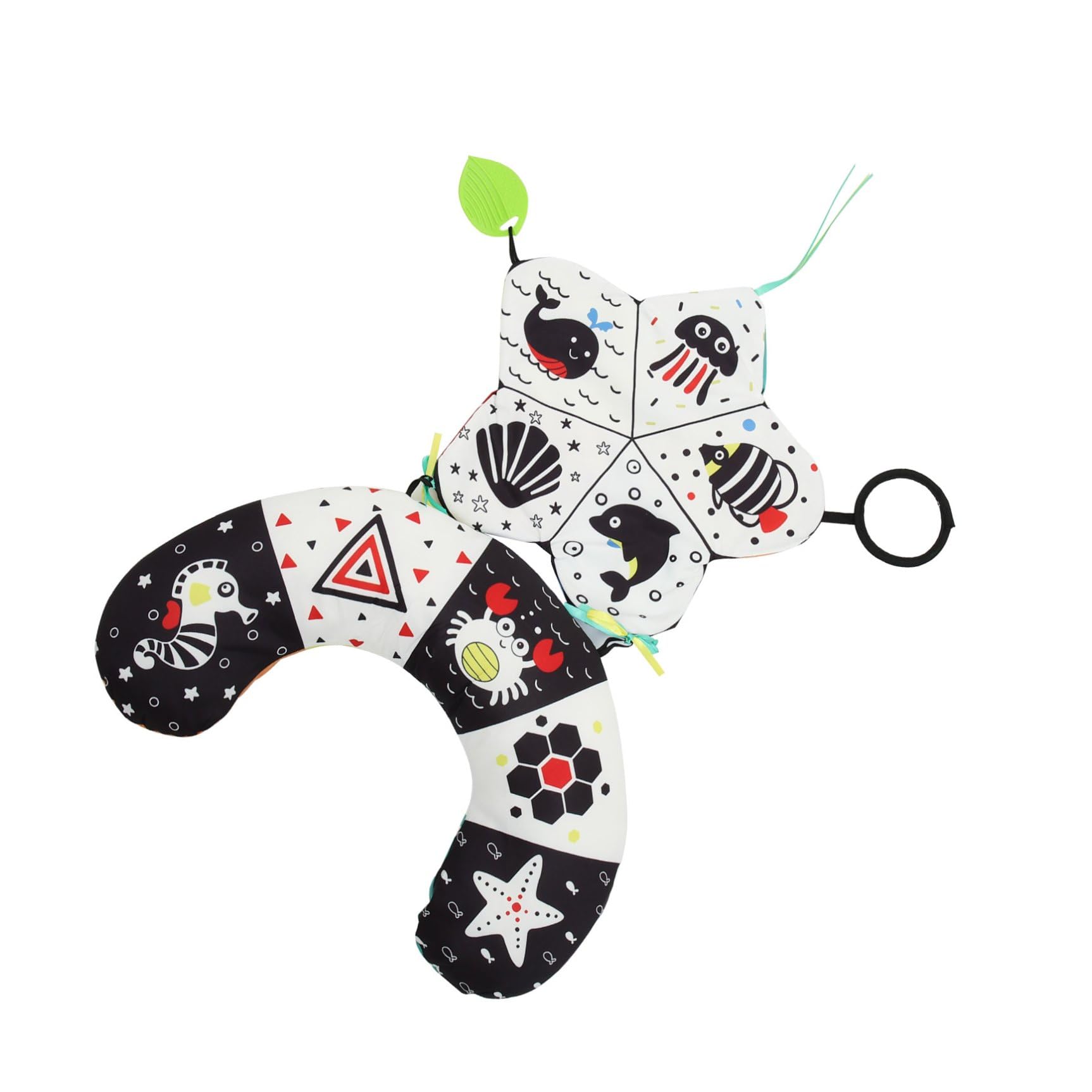Cuscino Tummy Per Ragazzo Ragazza Con Alta Contrasto Gioco Educativo Per Sviluppo Visivo e Sensoriale Per Shower e Attività Di Apprendimento
