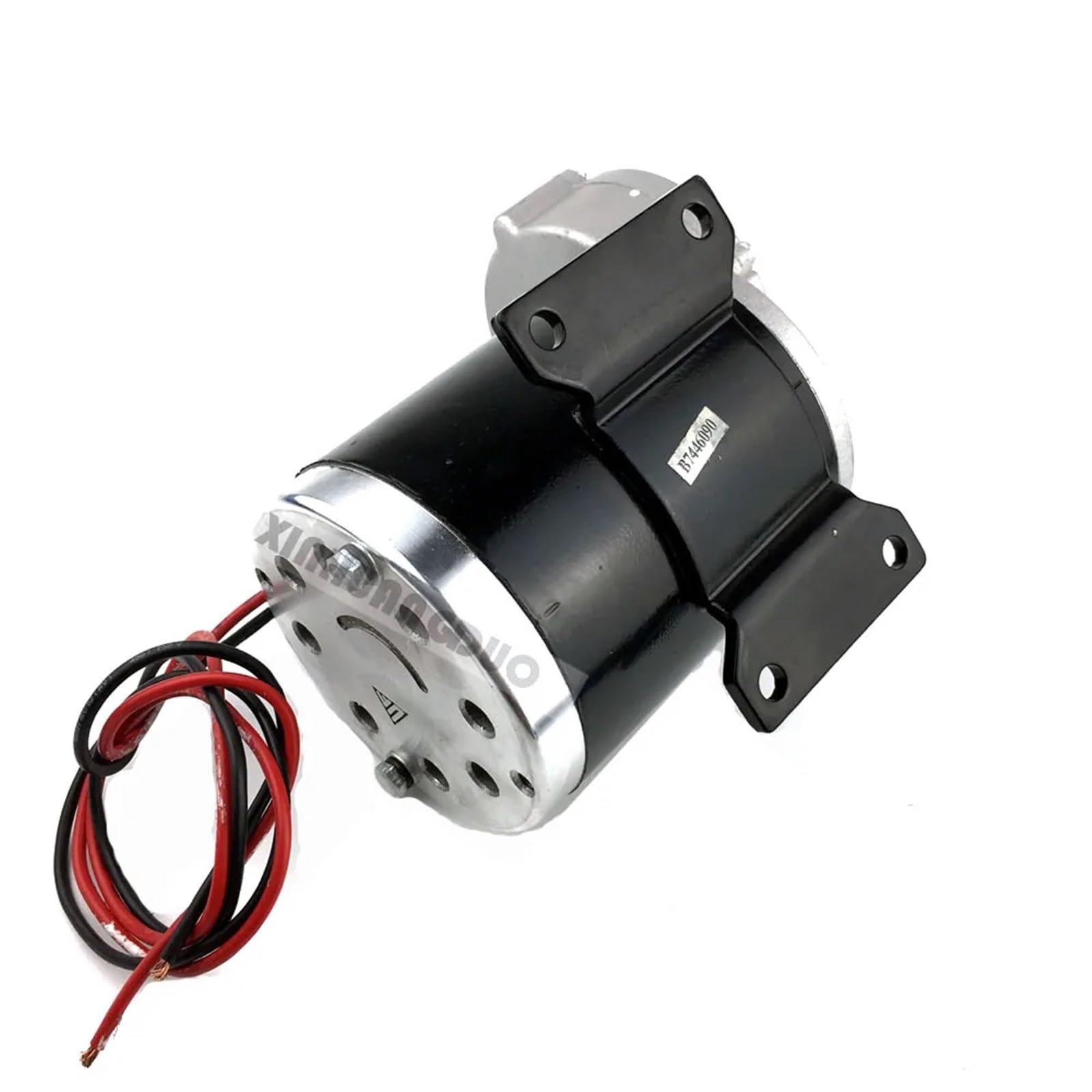 Motor eléctrico con engranajes cepillados MY1020Z de 600 W, 36 V y 48 V con base inferior, reductor de engranajes de 10 dientes y voltios de CC.(48V 600W)