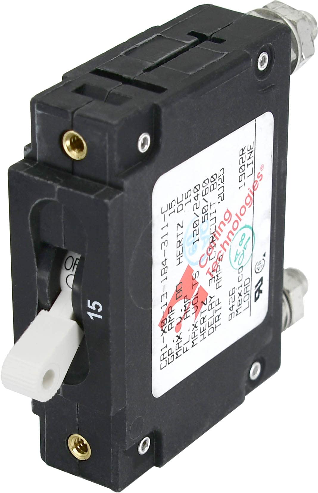 AMRB-7352 Blue Sea C-Series White Toggle 15 AMP Circuit Breaker - Single Pole