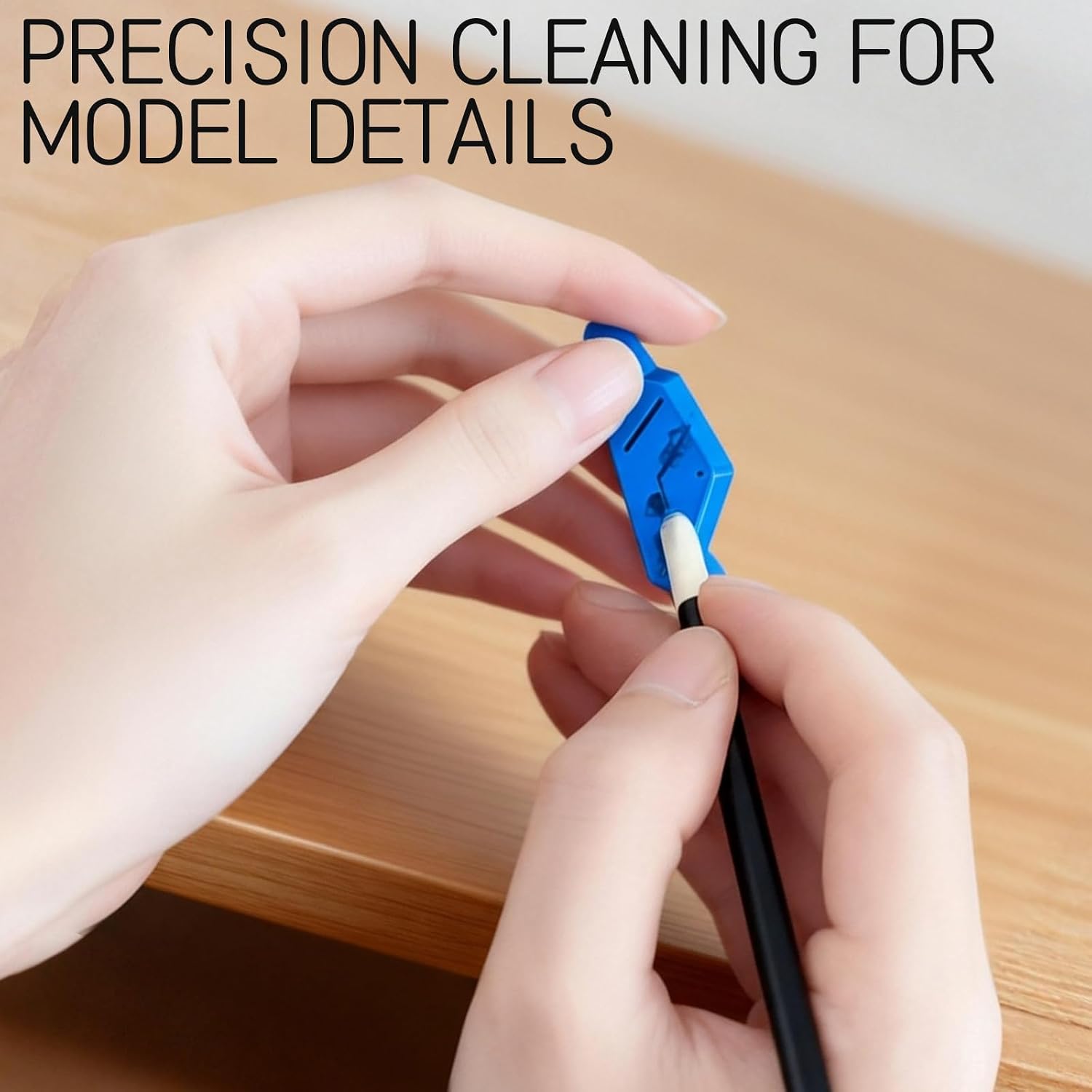 Panel Line Eraser Tips Metal Stick for Model Kits - Wipping Clean Stick, Double Tips for 3mm and 5mm Replaceable Accessories for Assembly and Building (Red)
