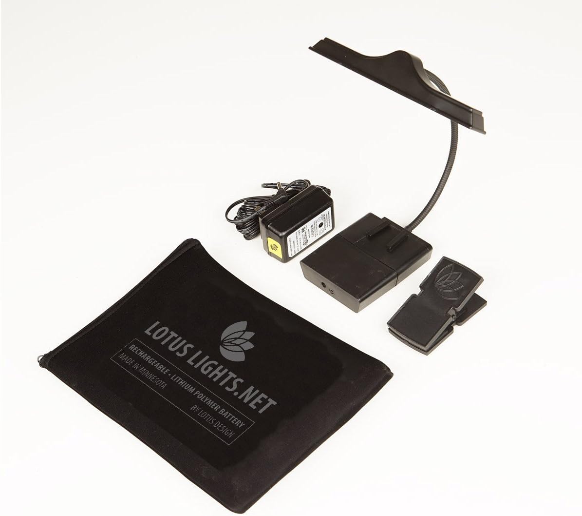 Lotus Light PRO6 LED Music Stand Light - Lithium Polymer Battery, Bag & Adaptor, Made in USA