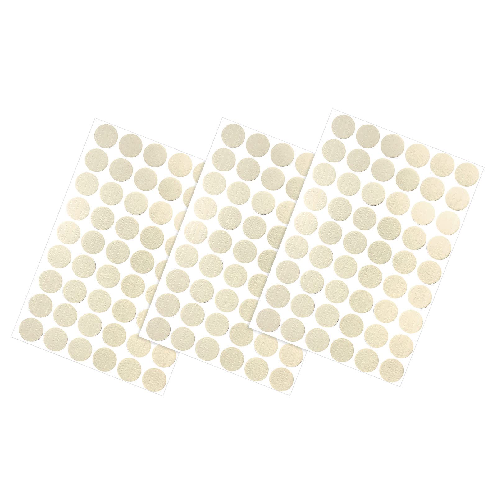 METALLIXITY Screw Hole Cover Stickers (21mm Dia) 162Pcs in 3 Sheet, PVC Shelf Peg Sealing Caps Waterproof