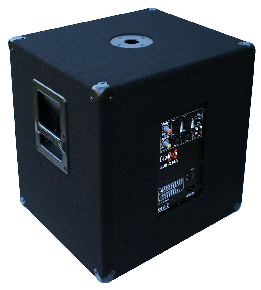 E-Lektron SUB-Q38A PA-Subwoofer Aktiv 15"/38cm Bass Lautsprecher Box mit integrierter Endstufe 600W-Peak