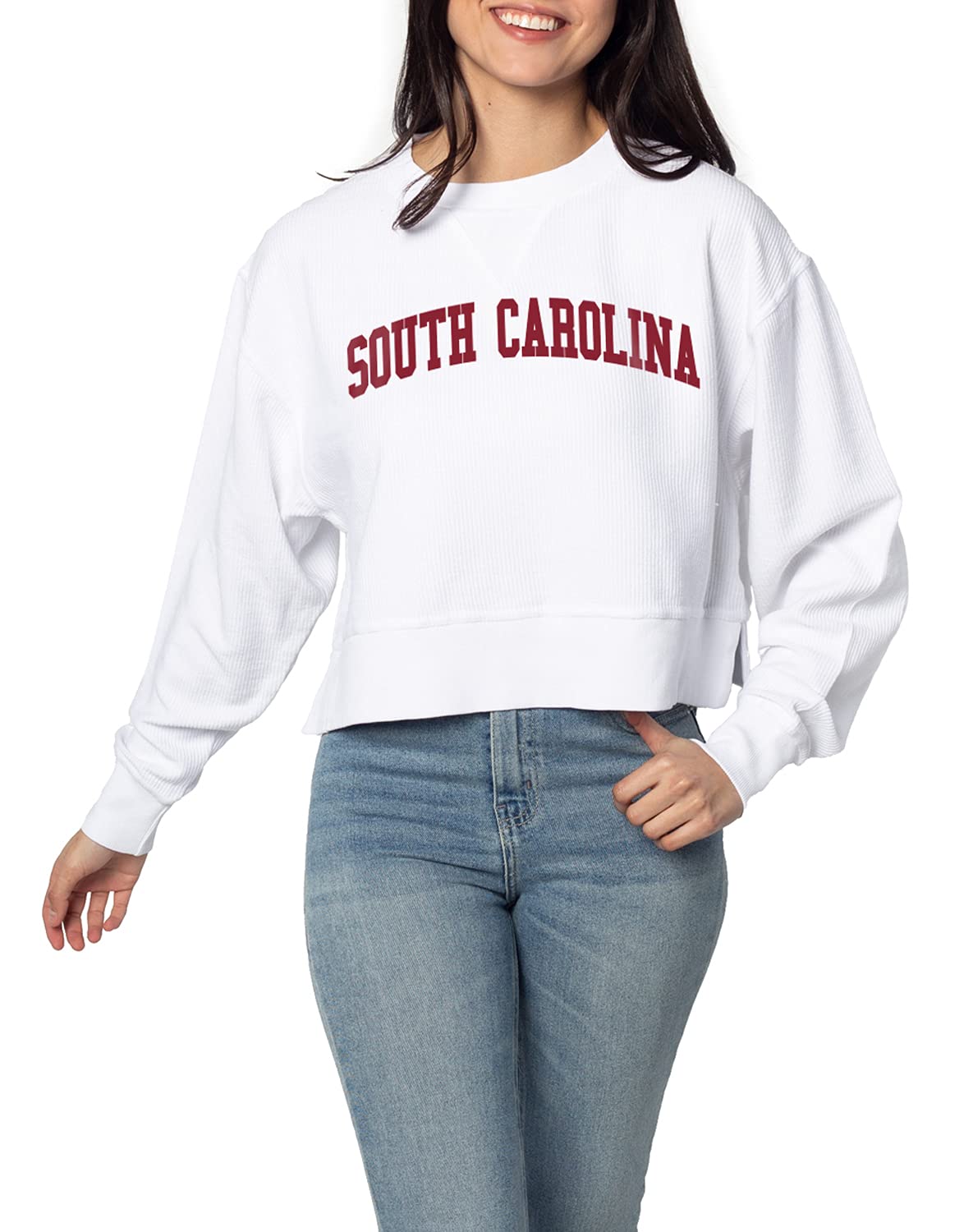 chicka-d NCAA womens Corded Boxy Pullover