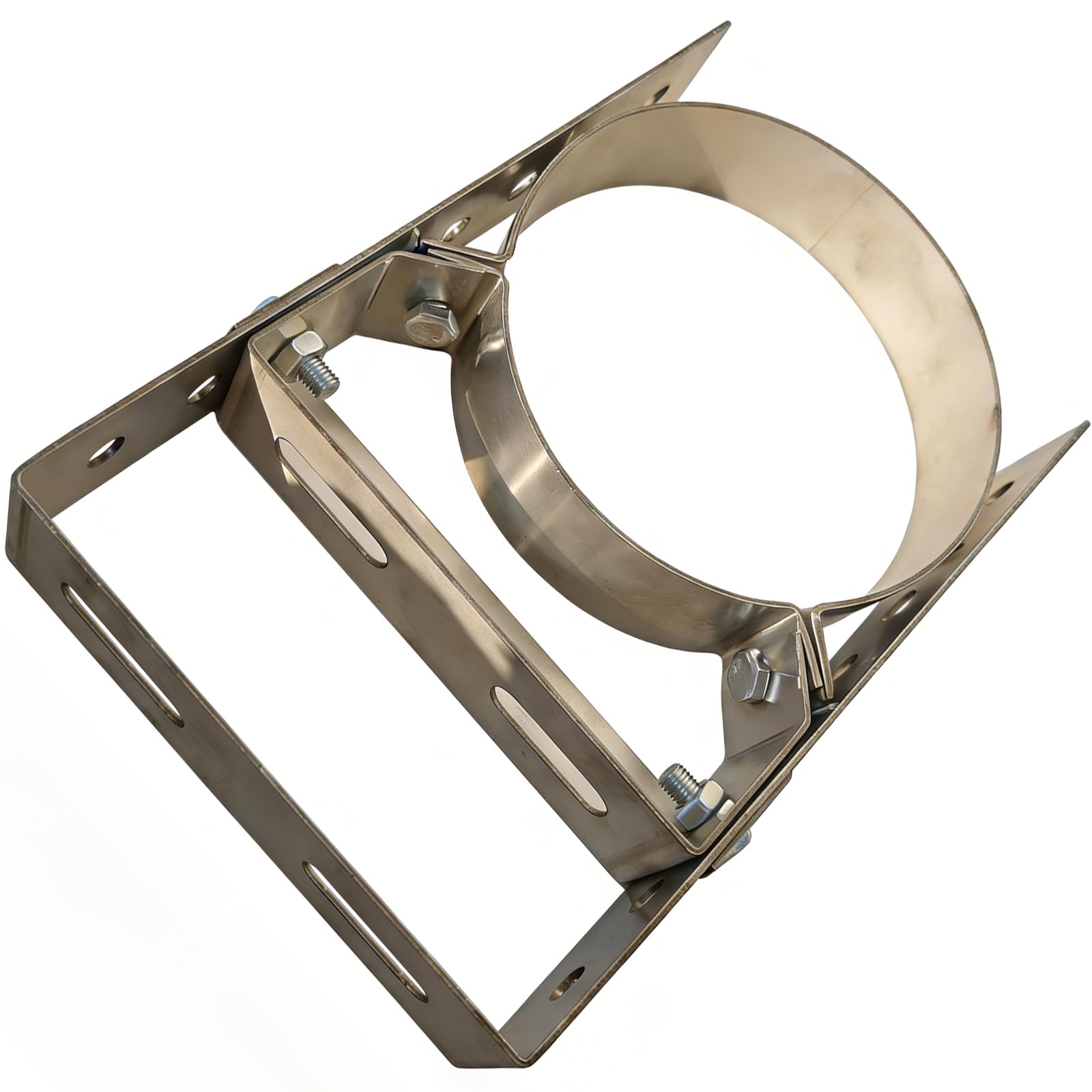 Hogtnd B Short Wall Mounted Chimney Pipe Racket Made From 1.8Mm Thick Strong Stainless Steel For Secure Fixing And Non-Slip Fixing Of Chimney