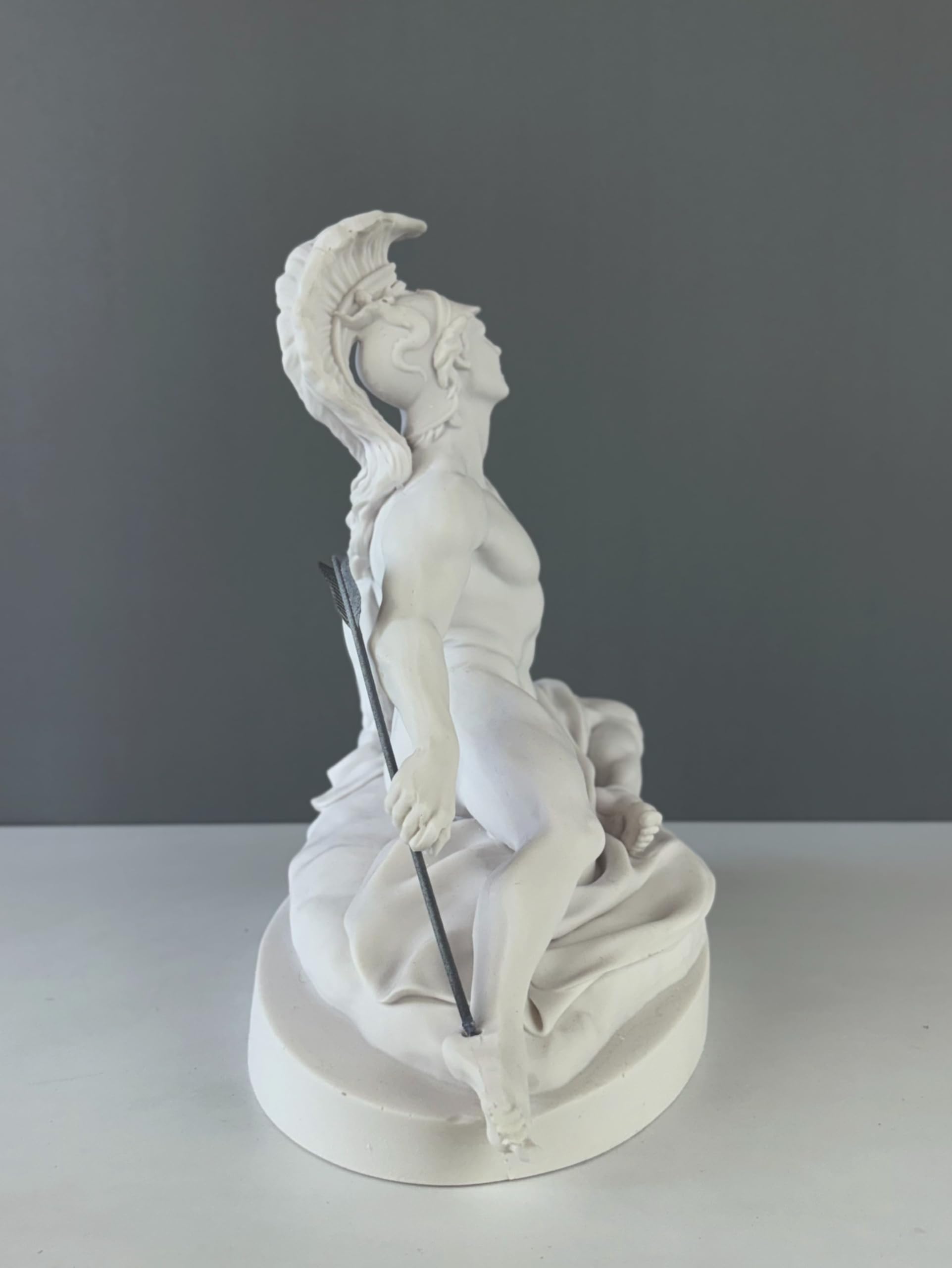 Estatua de Aquiles moribundo, 20 cm, mitología griega, estatua griega, decoración de estatua