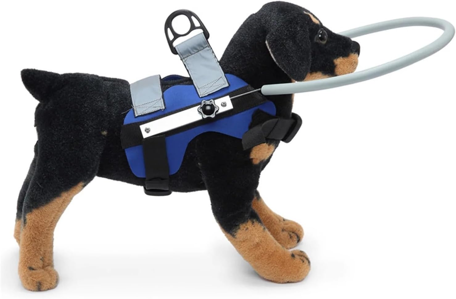 Dog Harness, Pet Blind Halo Practical Collision Avoidance Lightweight Blind Halo Harness with Reflective Effect(Blue,for 4 to 10kg)