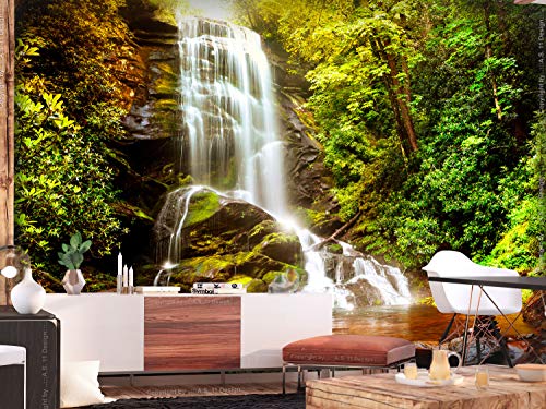 Artgeist Wall Mural Waterfall 173X124 In - Peel And Stick Self-Adhesive Wallpaper Removable Large Sticker Foil Wall Decor Print Picture Image Design Landscape Nature Forest C-C-0446-A-A #TOP2