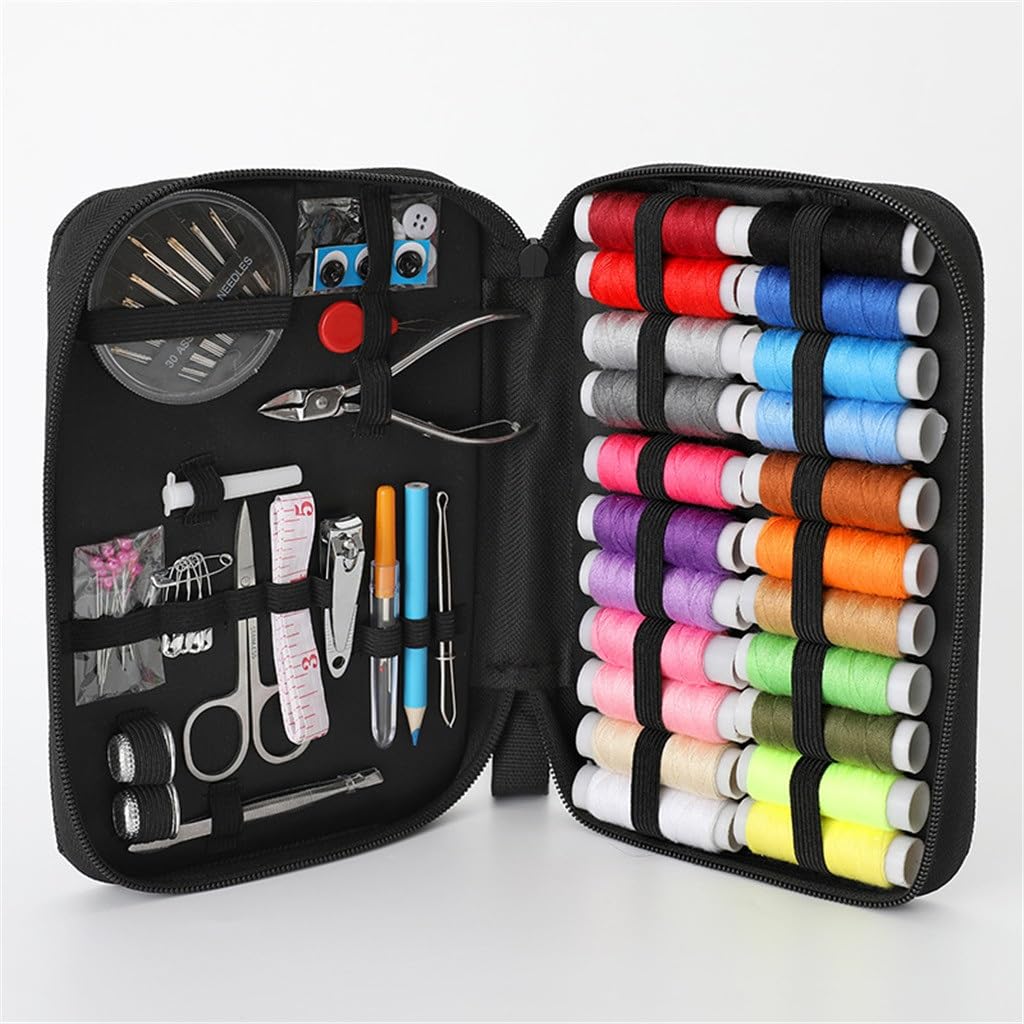 Kit de Costura para el hogar, Juego de Caja de Costura Multifuncional de 89 Piezas