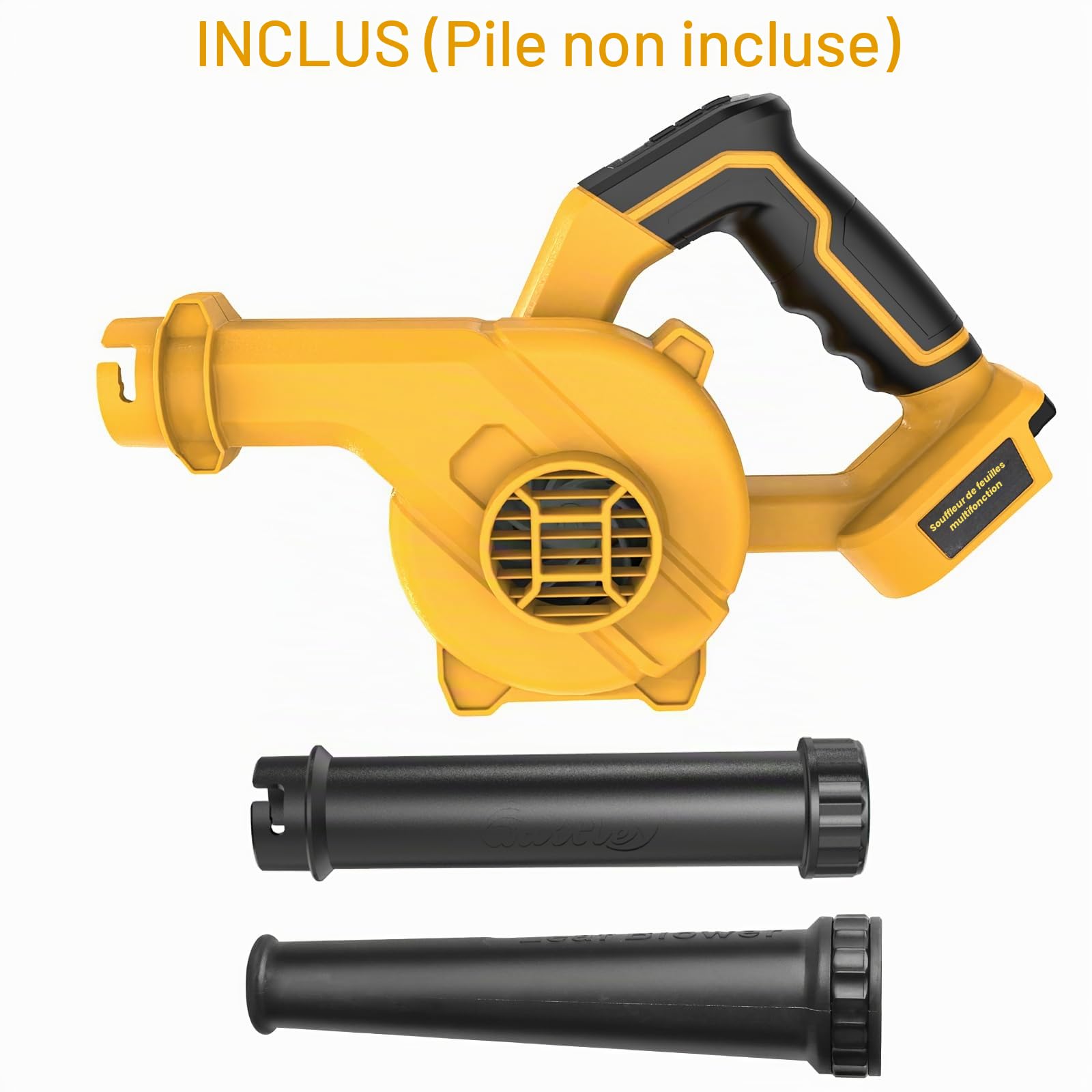Powarobor Souffleur à Feuilles sans Fil Compatible avec DeWalt 18 V Les Batteries DCB180-201 (Outil Seulement, sans Batterie/Chargeur, 18,500 TR/Min, 3,5 m³/Min, Affichage LED,1,54 kg)