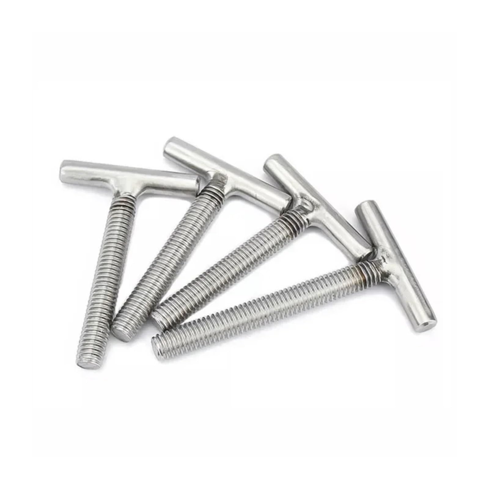 2pcs M4 M5 M6 304 Stainless Steel T-shaped Welding Screws Thread Bolt Machine Bolts 20mm-100mm Rod Length(M6x80mm (6x40))