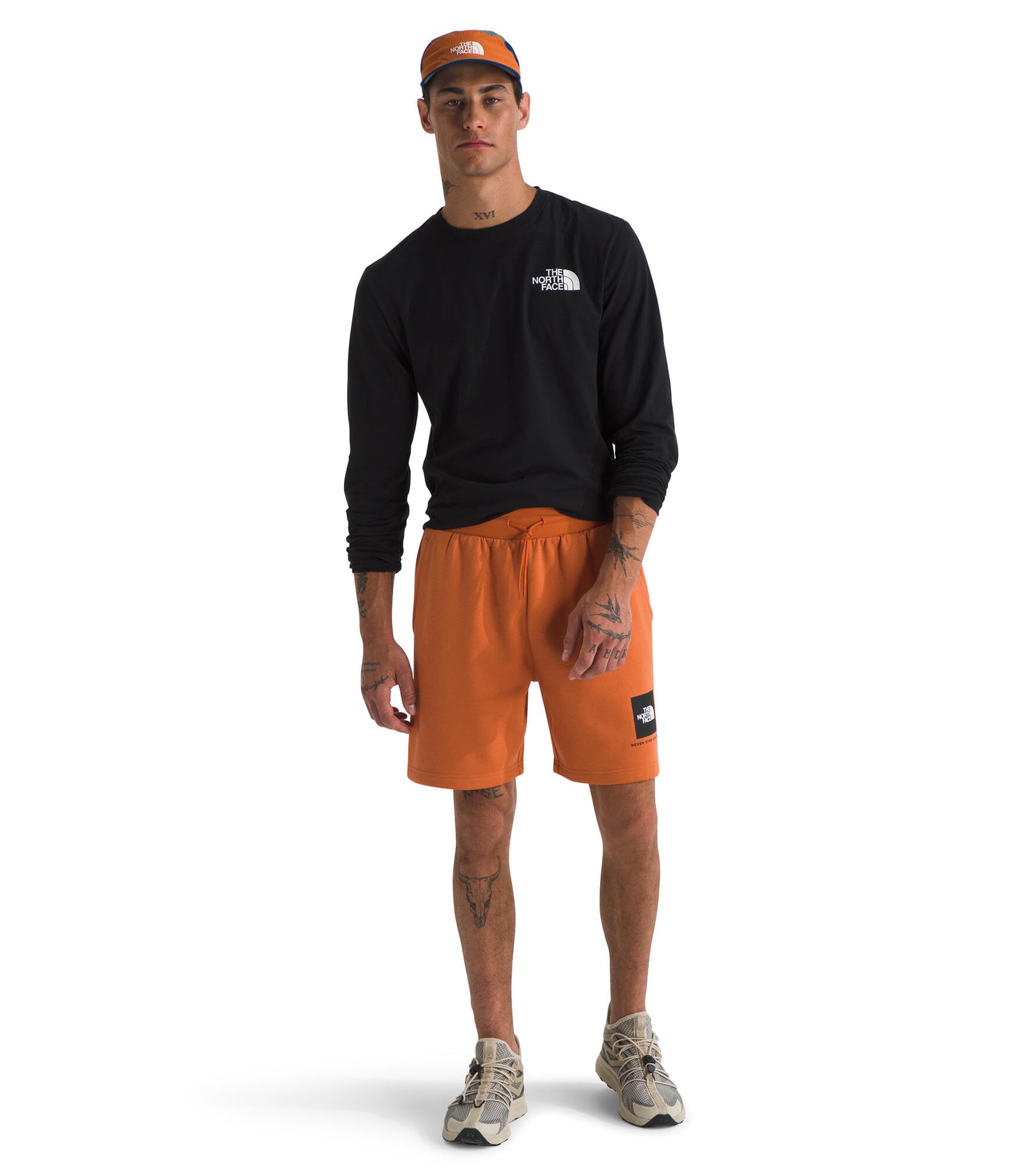 The North Face Men's Box NSE Regular Reg Shorts, Iron Bronze/TNF Black, XS