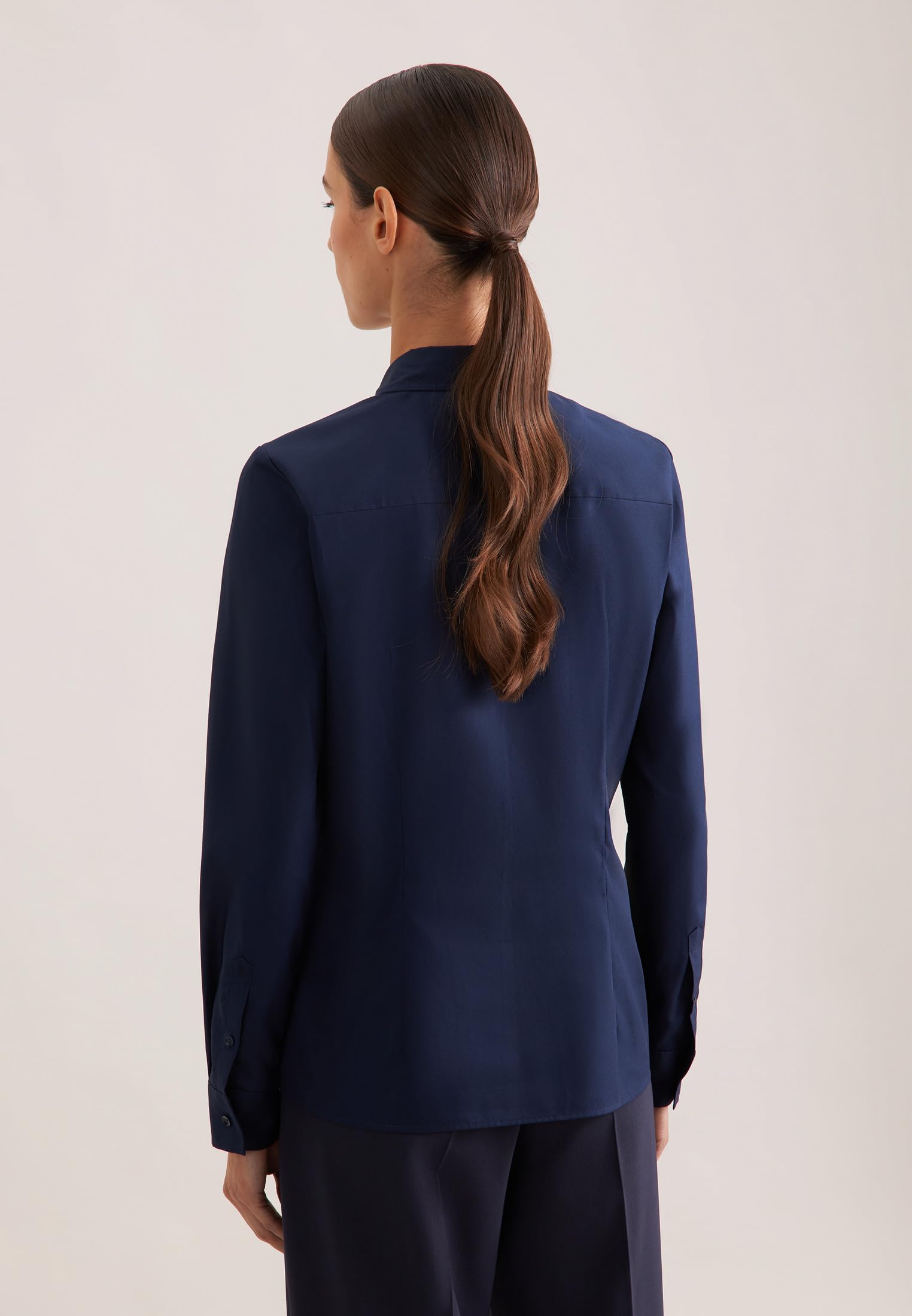 Seidensticker Damen Bluse - City Bluse - Hemdbluse - Regular Fit - Langarm - Uni - 100% Baumwolle