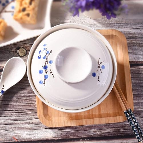 Miniatura 2 de Tazones de ramen con tapa, estilo japonés, de 27.5 onzas, tazón grande de fideos instantáneos para sopa, arroz y gachas de avena, microondas, horno