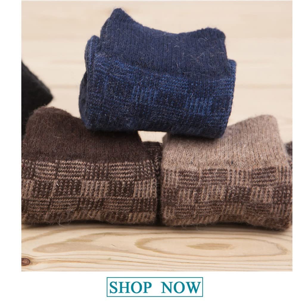 10 Pares/Lote Calcetines de Lana Hombres Invierno cacheméril Calcetines Transpirables Hombres (Color: un tamaño: un tamaño) (Color : A, Size : One Size)