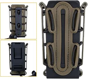 2-Pack Tactical Magazine Pouch - MOLLE Compatible 9mm Fast Mag For Airsoft & Hunting