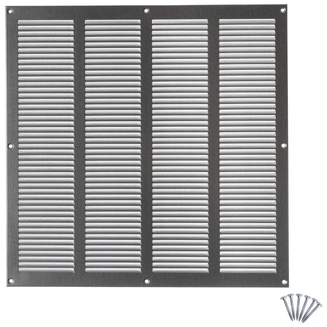 400x400mm Rejilla de Ventilación de Acero Galvanizado con Mosquitera - Rejillas de Ventilación Metálicas