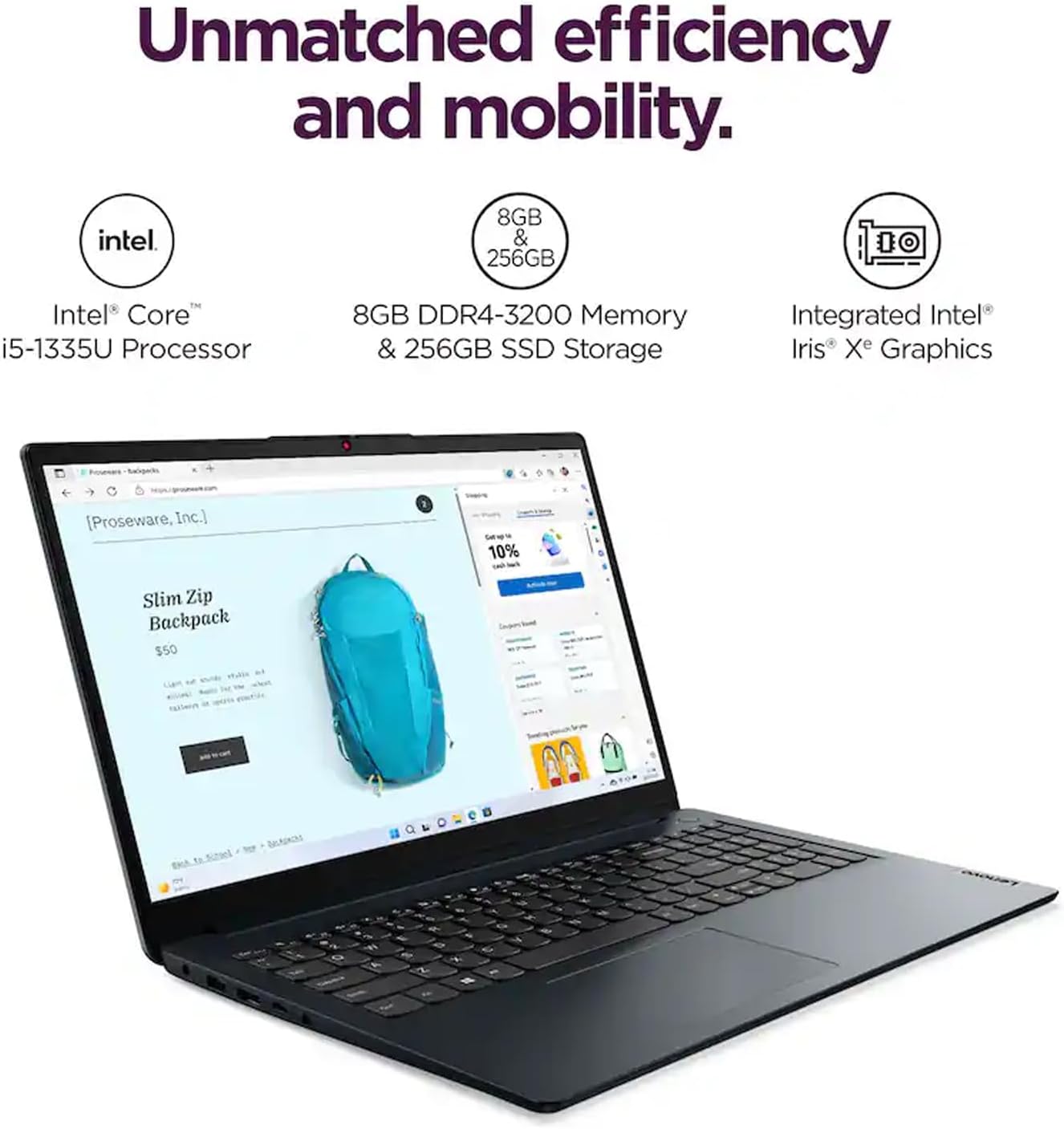 Lenovo Ideapad, 15.6" FHD Touchscreen Laptop, 13th Gen Intel C... - view 5