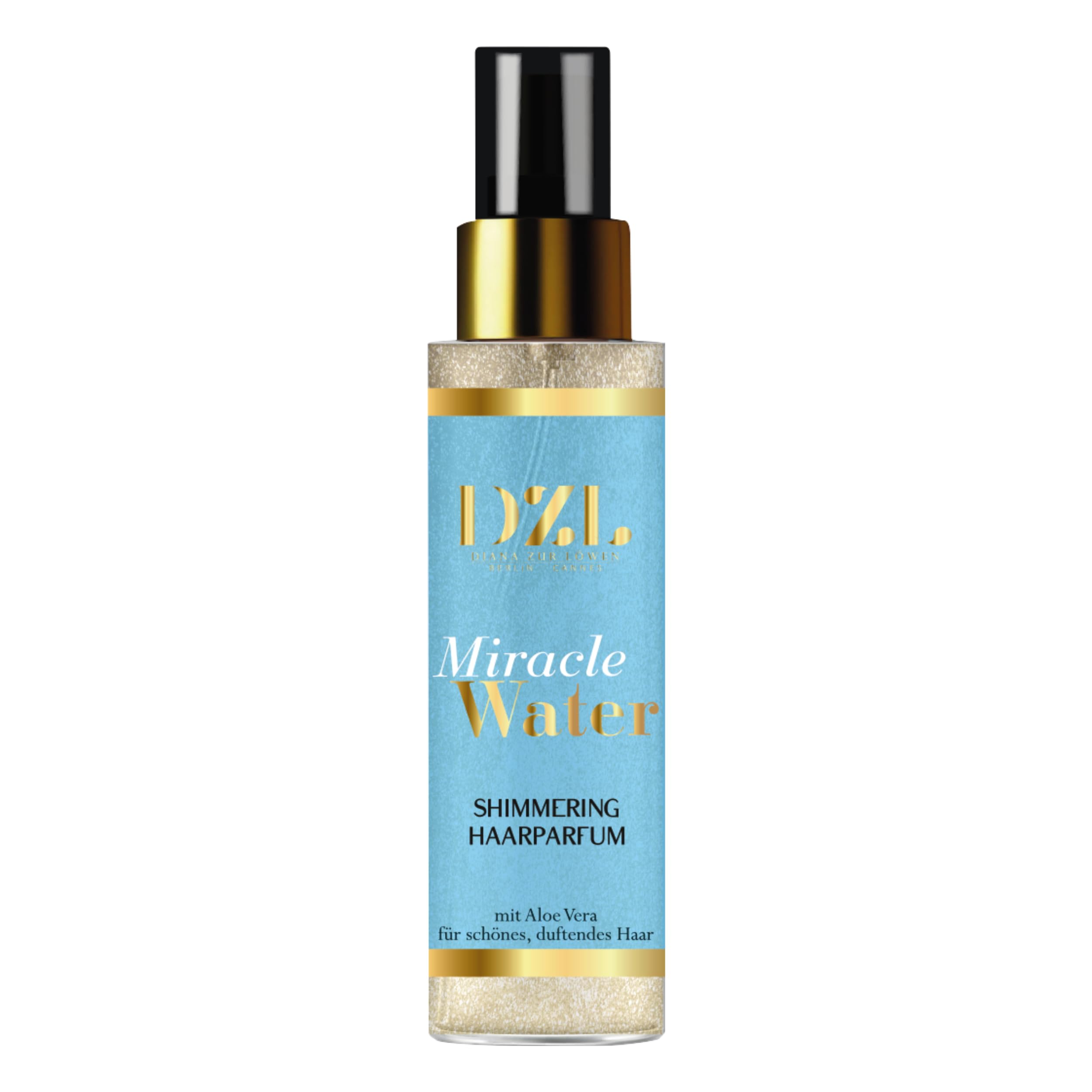 DZL - Parfum Cheveux Miracle Water Pailleté 100 ml – Parfum Cheveux Femme - Notes Florales & Aquatiques – Sillage Lumineux & Délicat - Made in France
