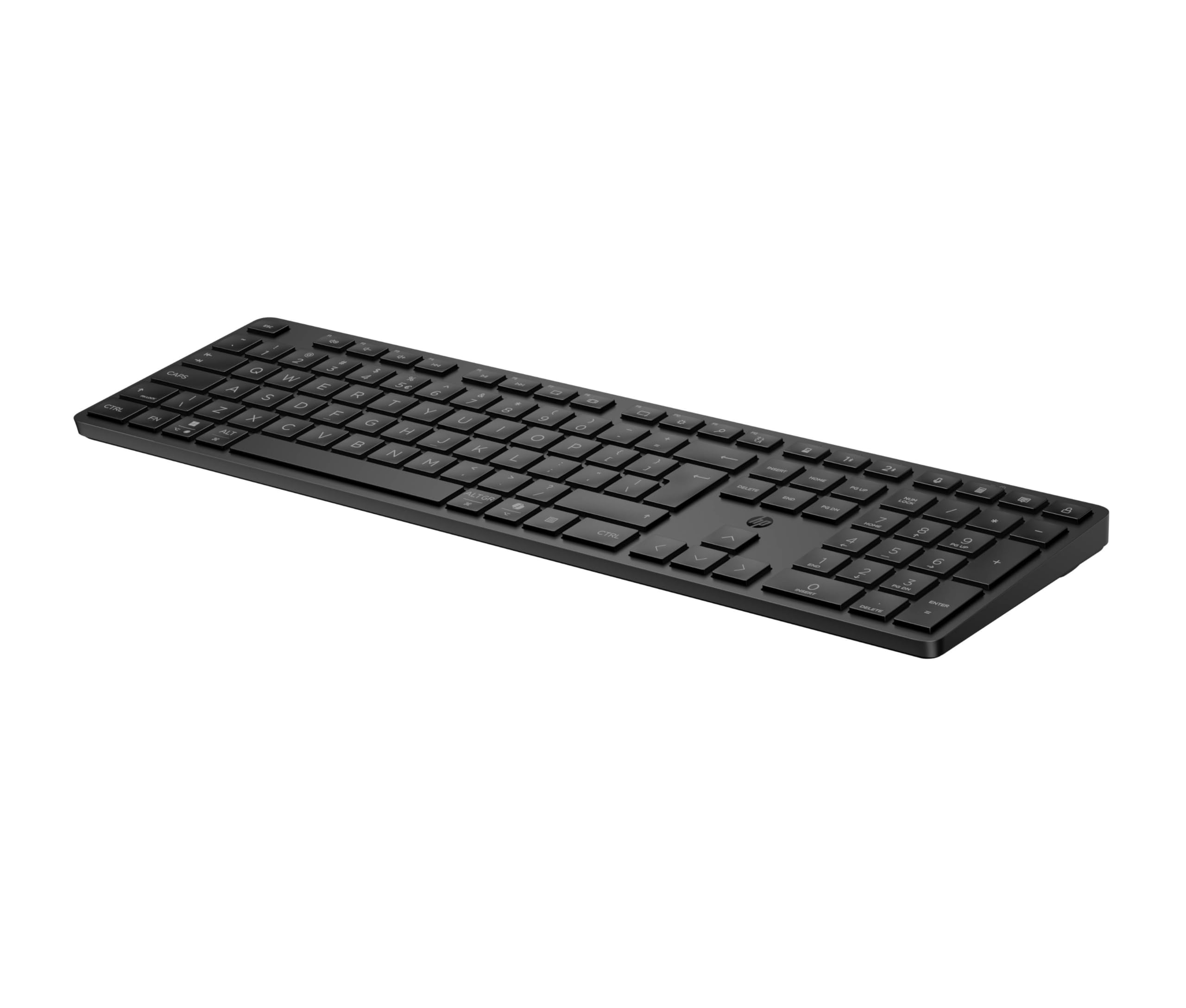 HP 490K Tastiera Wireless Multidispositivo, Connessione Bluetooth e USB, Tasti Silenziosi e Programmabili, 22 Tasti, Tasto Copilot, Compatibile con Windows, macOS, iOS, Android, QWERTY Italiano, Nero