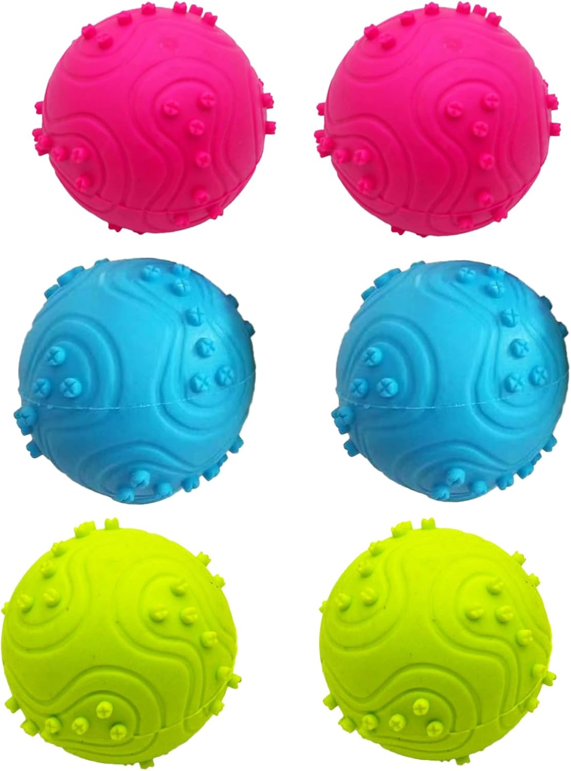 Pelotas para Perros con Chirrido 3 Piezas Rojo Azul y Verde
