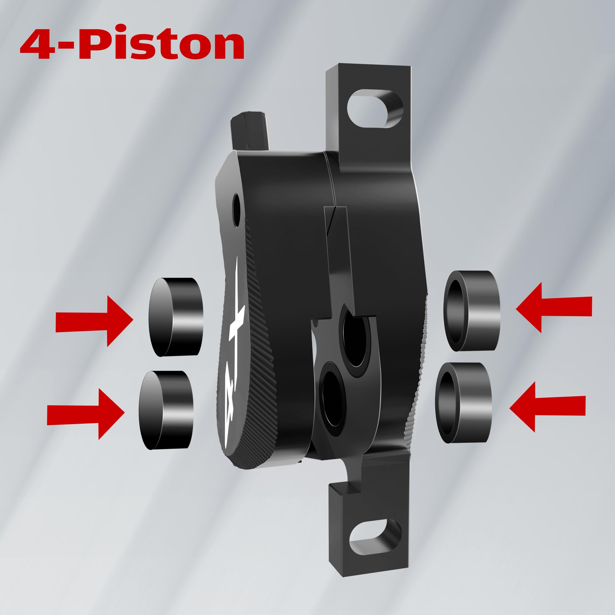 SD-230X Set di Freni a Disco Idraulici MTB, 4 Pistoni/2 Pistoni, Leve Freno a Due Dita Anteriori e Posteriori in Alluminio, Kit Freno per Biciclette.