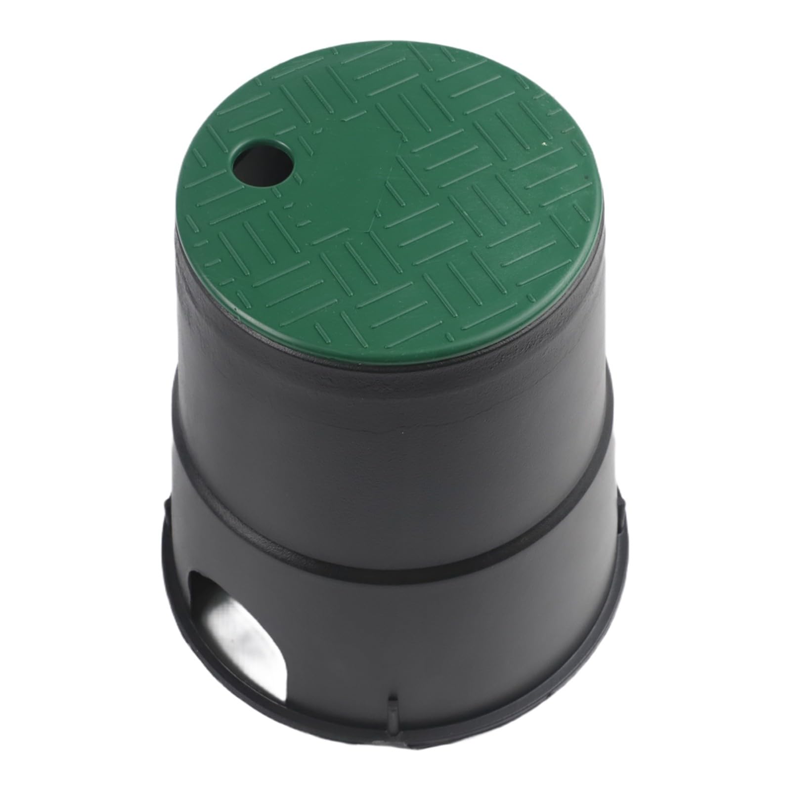 FACAIIO Robuste PP-Bewässerungsventilbox 15,2 cm mit rutschfestem Deckel und verstärkter Struktur für Gartenbewässerung im Freien, 6 Stück, Schwarz
