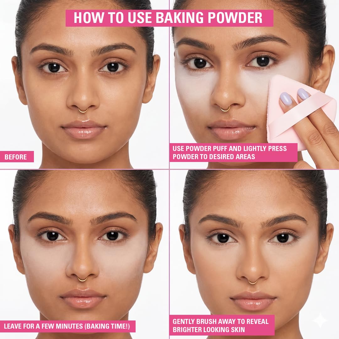 Makeup Revolution Luxury Loose Baking Powder β Banana Deep | Mattifies, Brightens & Sets Makeup | Controls Oil & Shine | Suitable for Medium to Deep Skin Tones | 32g 2