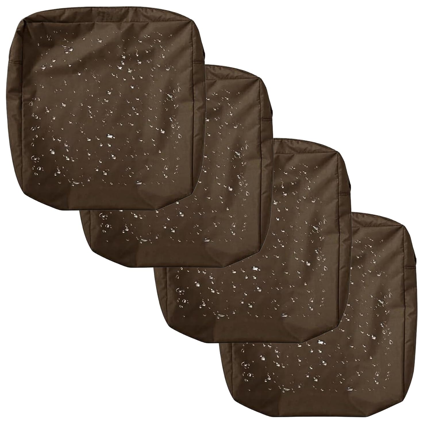 Uhvujdui Color 6 1/2/4Pcs Waterproof Seat Cushion Covers 50X50 60X60cm Garden Sofa Cushion Slipcovers With Zipper For Indoor Outdoor Patio Chairs Couch Rattan Furnitur(,50X50x5cm(4Pc))