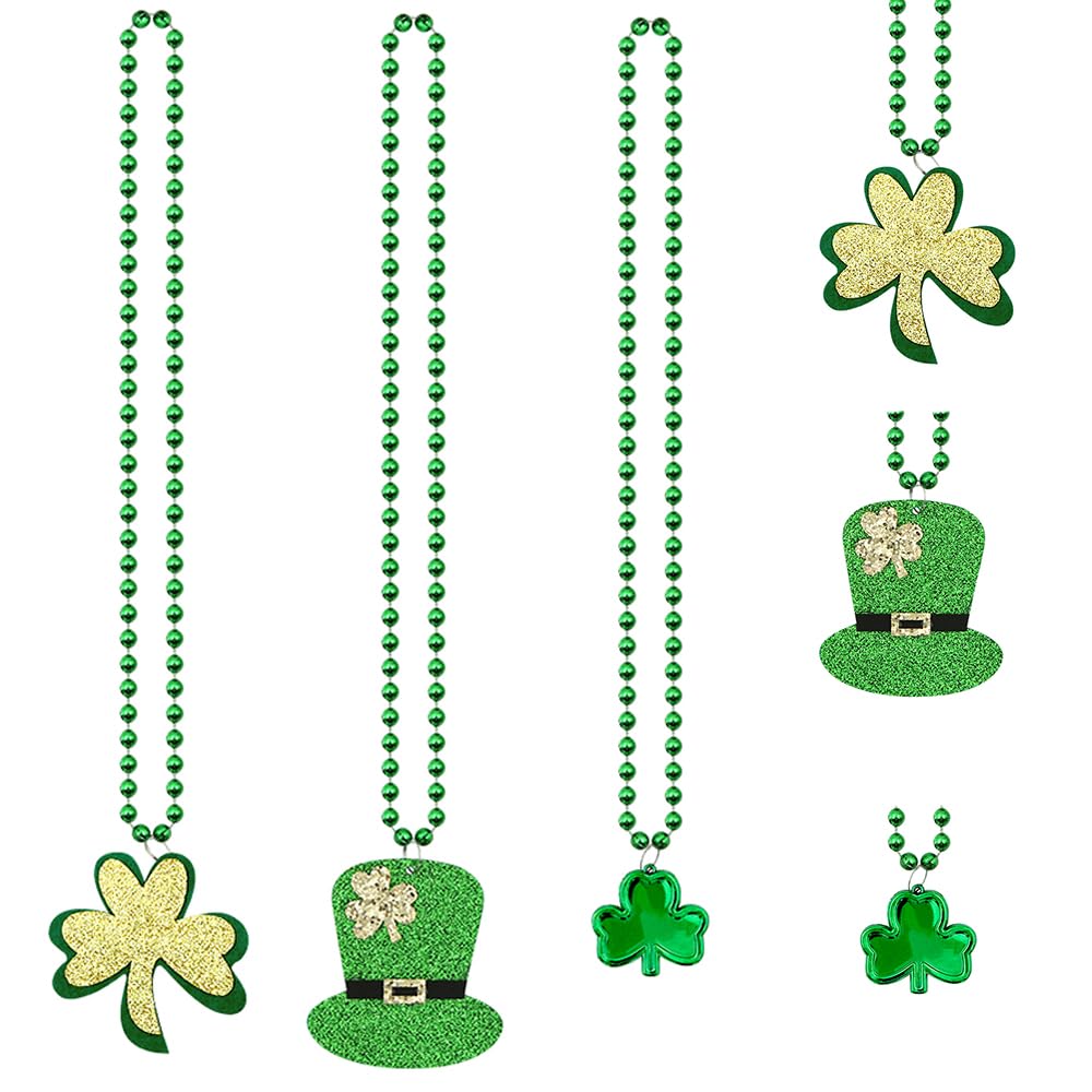 9pcs St. Patrick's Day Necklaces Accessories