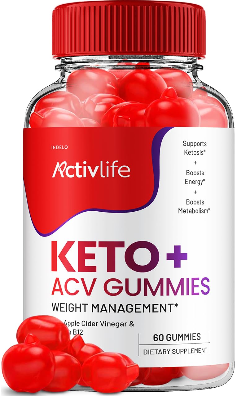 ActivLife Keto ACV Gummies - Active Life Keto Apple Cider Vinegar Gummies, ActivLife Keto + ACV Weight Management Gummies ActiveLife Advanced 1000mg Formula (1 Pack - 60 Gummies)