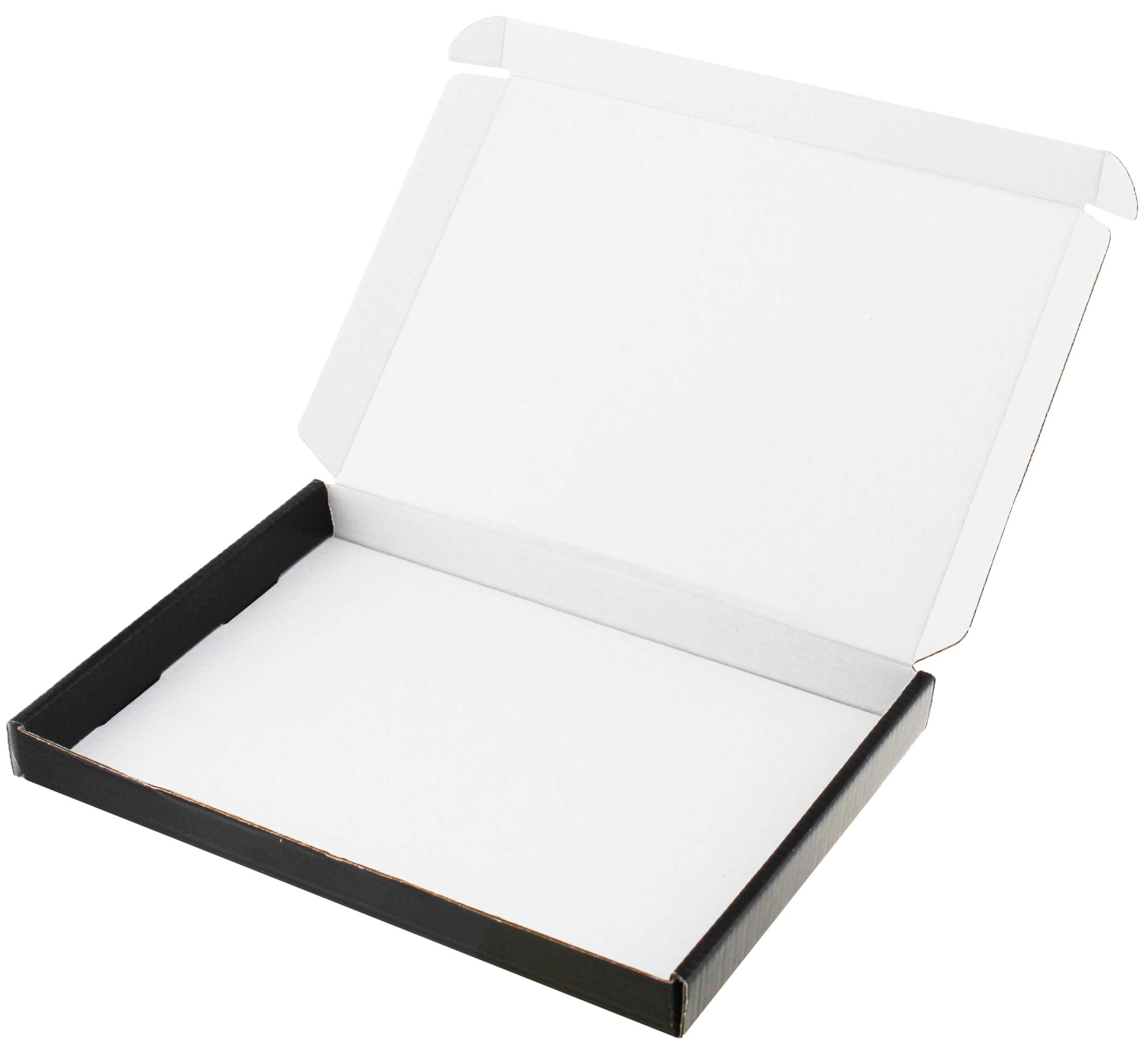 BLACK MINI A6 A5 A4 LARGE LETTER SHIPPING SATIN BOXES (C5 (22cm x 16cm x 2cm), 50)