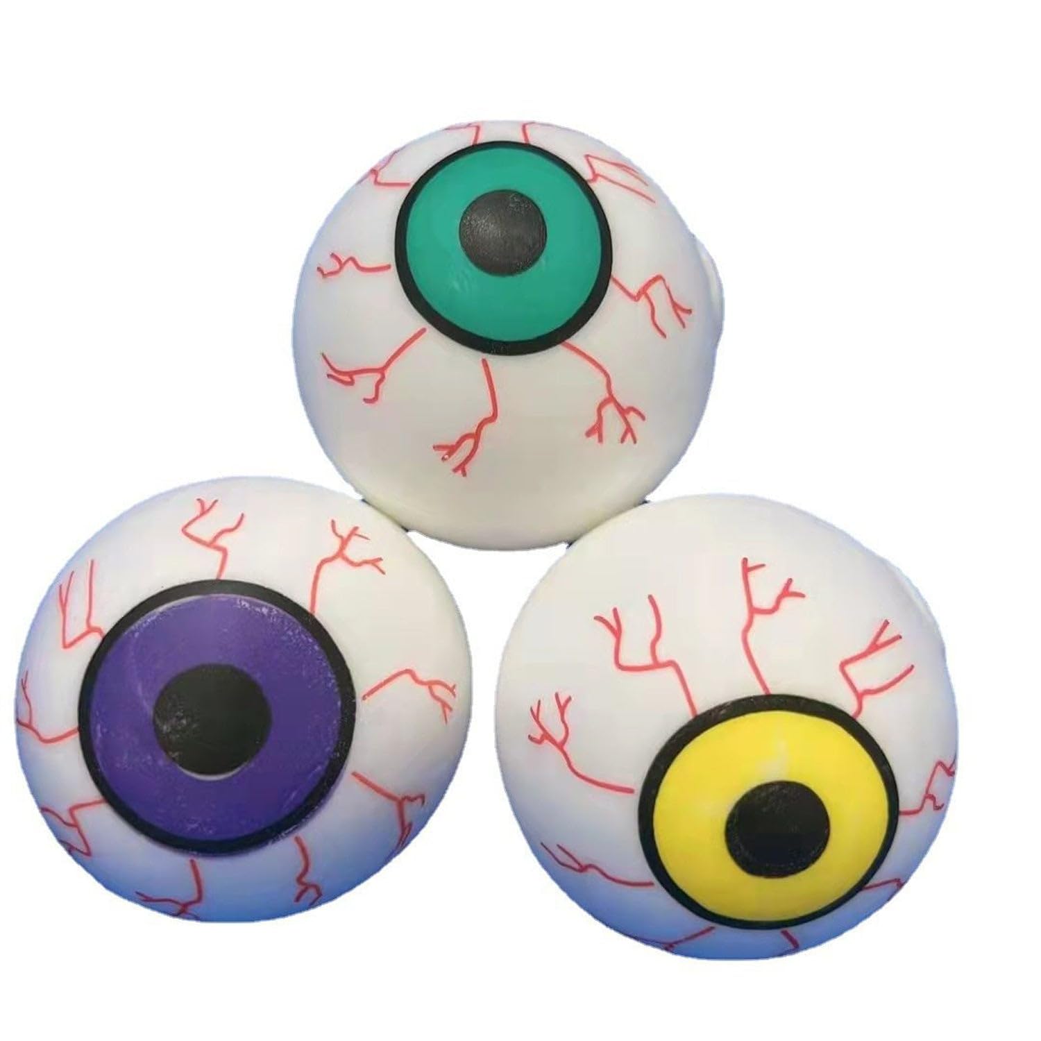 FITTO Halloween Eye Squishy Balls - Fun and Entertaining Toy for Kids and Adults, Random Color