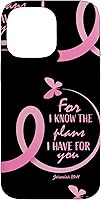 Vista 21 de Breast Cancer Gifts Women Mom Jeremiah 29 11 Butterfly Phone Case for iPhone 17