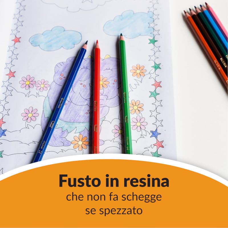 BIC Kids Fun Colouring Set, Set Disegno per Bambini, Valigetta contenente 12 Pennarelli Colorati, 12 Matite Colorate Prive di Legno, 12 Pastelli a Cera, 2 Libri da Colorare Mostriciattoli & alieni + Animaletti, 38 Unità, Cancelleria